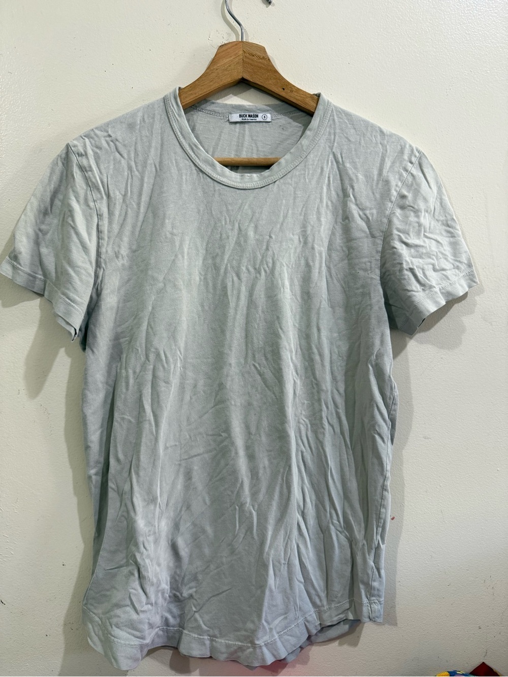 Buck Mason Light Gray Short Sleeve Crew Tee